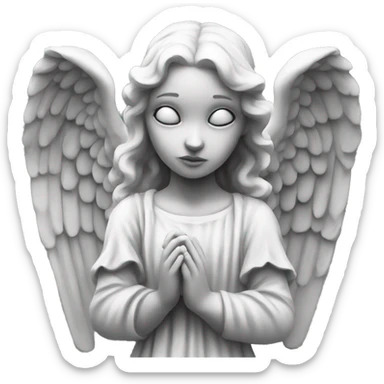 Gothic marble statue of an angel sticker