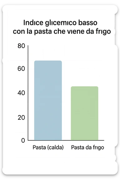 Indice glicemico basso grafico con la pasta che viene da frigo in italiano sticker