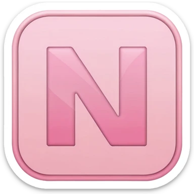 Netflix aesthetic "N" logo in pastel pink sticker