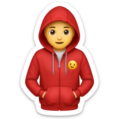 Red hoodi emoji  only sticker