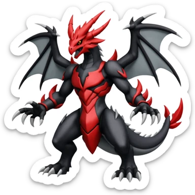 Darkrai-Giratina-Zekrom-Yveltal-fusion-Fakémon-Pokémon-creature  sticker
