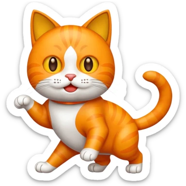 haz un emoji de un gato dando vueltas sticker