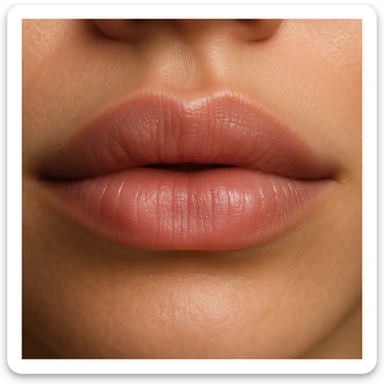 realistic puffy lips with subtle shine sticker