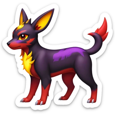 Guilmon-Houndour-Umbreon-hybrid sticker
