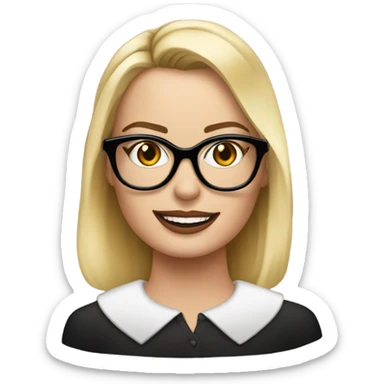 Margot robbie with glasses  sticker