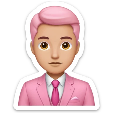 business owner in pink suit sticker