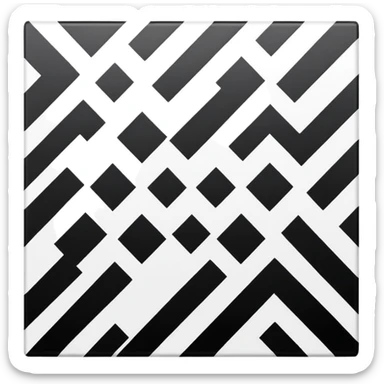 pure 8x8 checkerboard pattern with alternating black and white squares only, absolutely nothing else sticker