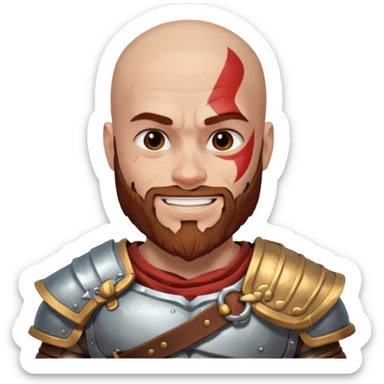 kratos smıle young sticker