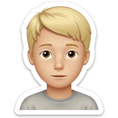 hassidic young boy blond freckles sticker
