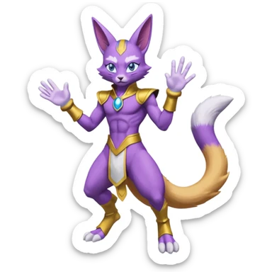 Beerus-Renamon full body  sticker