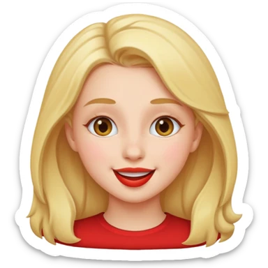 Make a girl kiss sticker