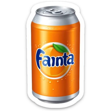 a bright orange Fenta can sticker