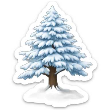 snow tree sticker