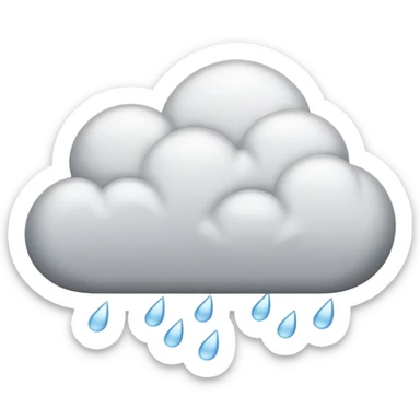 rainy white Cloud sticker