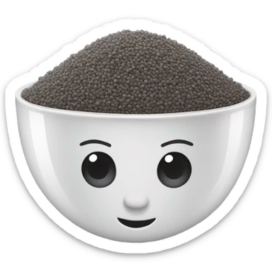 a bowl of chia seed sticker