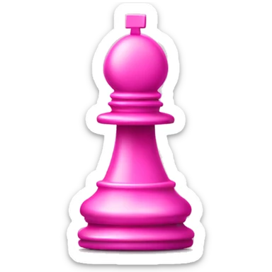 A pink chess pawn sticker