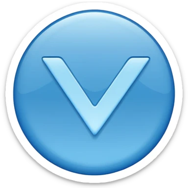 Blue tick mark sticker