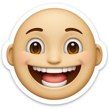 Make emoji who look like he has full mouth  sticker