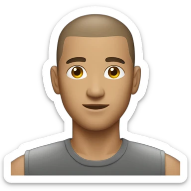 male with high fade buzzcut sticker