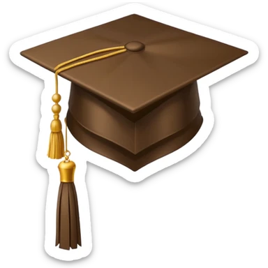 I want a brown graduation cap with 2025 on the tassel  sticker
