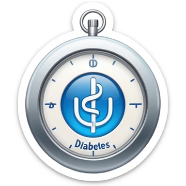 logo for a website about Type 1 diabetes and aging sticker