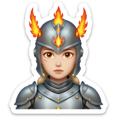 fire armored warrior sticker