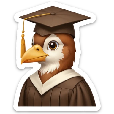 Bird graduate college sticker