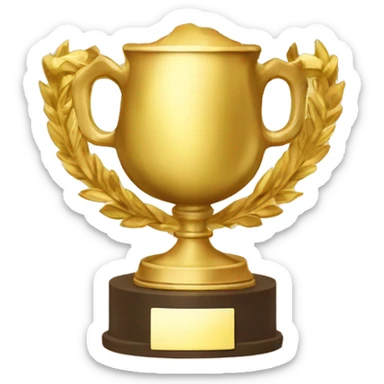 A gold trophy or medal to celebrate winning a dance battle. sticker