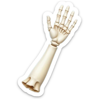 singular arm bone sticker