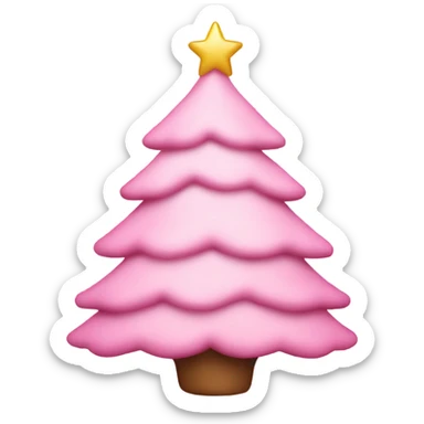 Baby pink Christmas tree  sticker