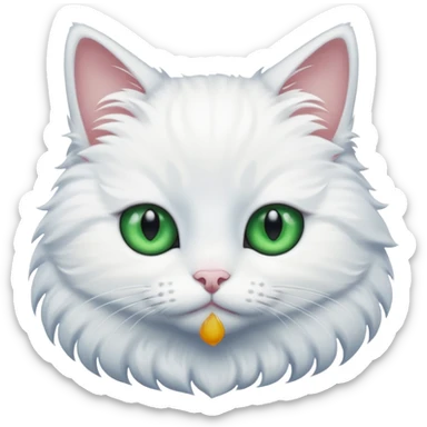 Gato branco um olho verde e um olho azul sticker
