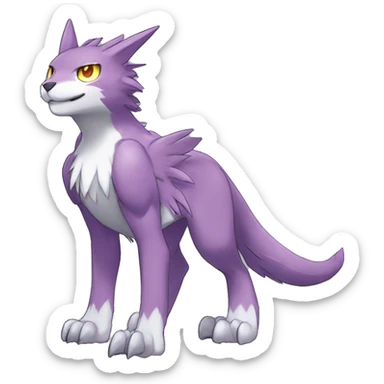 cute cool edgy shiny Digimon-Fakemon-animal full body sticker