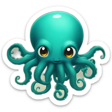 kraken spitting ink sticker