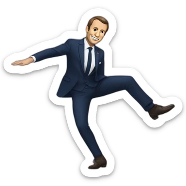 Macron qui danse la makarena  sticker