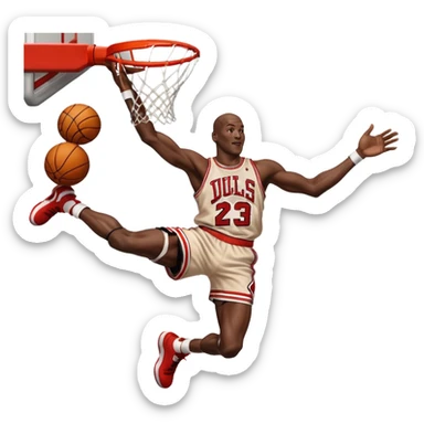 Michael jordan dunking sticker