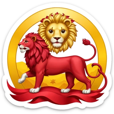 Iranian flag without الله just lion and sun flag sticker