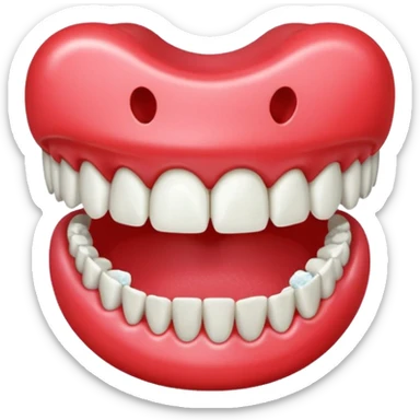 Chewed gum with a broken tooth embedded inside. sticker