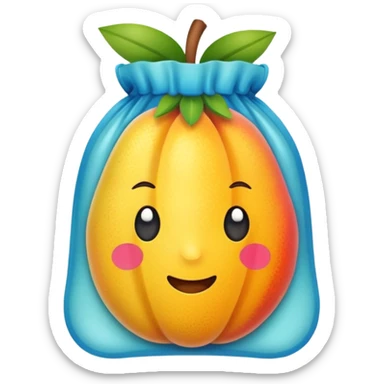 Make a fruit pouch emoji sticker