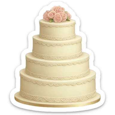 vintage wedding cake sticker