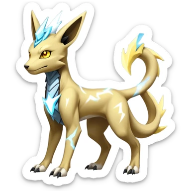 Manectric-Lucio-Cubone-Umbreon-Marowak-Draco-Fakémon-hybrid-creature (full body), 4 legs sticker