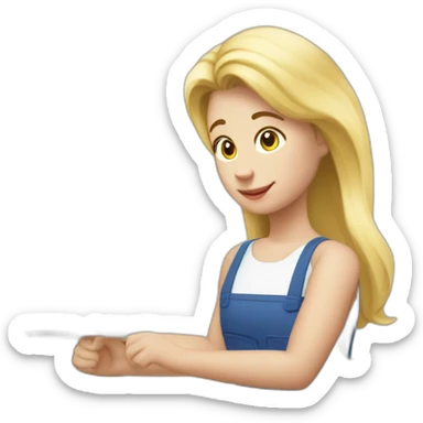 blond-mom assembling ikea bookshelf billy sticker