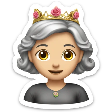 rosa Göttin einem Schleier über ihren Körper mit einem diadem auf dem kopf mit goldenen haaren lächelnd mit 2 Katzen an ihrer seite sticker