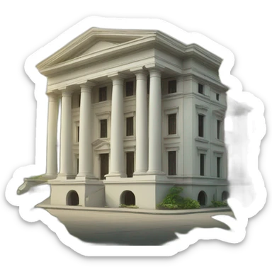 Neoclassical government building in the philippines sticker
