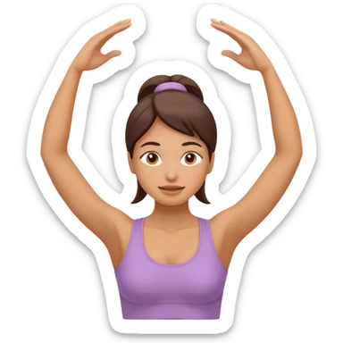 Minimal wellness-style emoji of a woman doing face yoga exercises, hands gently lifting and stretching facial muscles, calm and natural look, clear face yoga movement, simple and easy-to-understand icon, no beauty or medical elements

 sticker