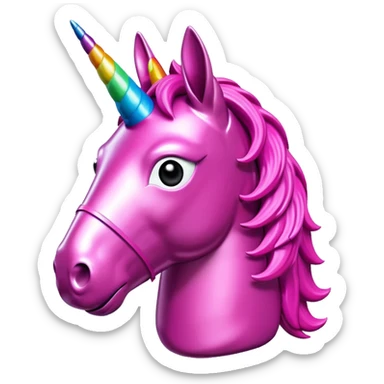   jeff koons style art pink dwarf unicorn pinata  sticker