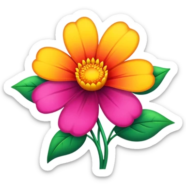 Fiyonklu çiçek  sticker