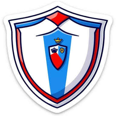 FC Barcelona logo, shield with blue and red stripes, football club emblem sticker