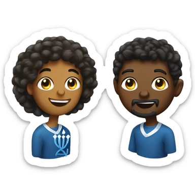 hanukkah and chris sticker