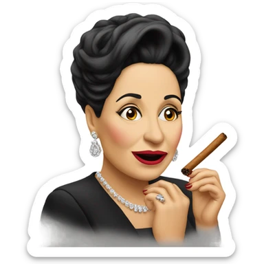 Isabel Pantoja con un cigarro sticker