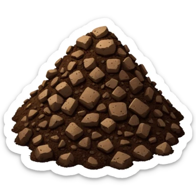 pile of soil with smaller pieces only sticker